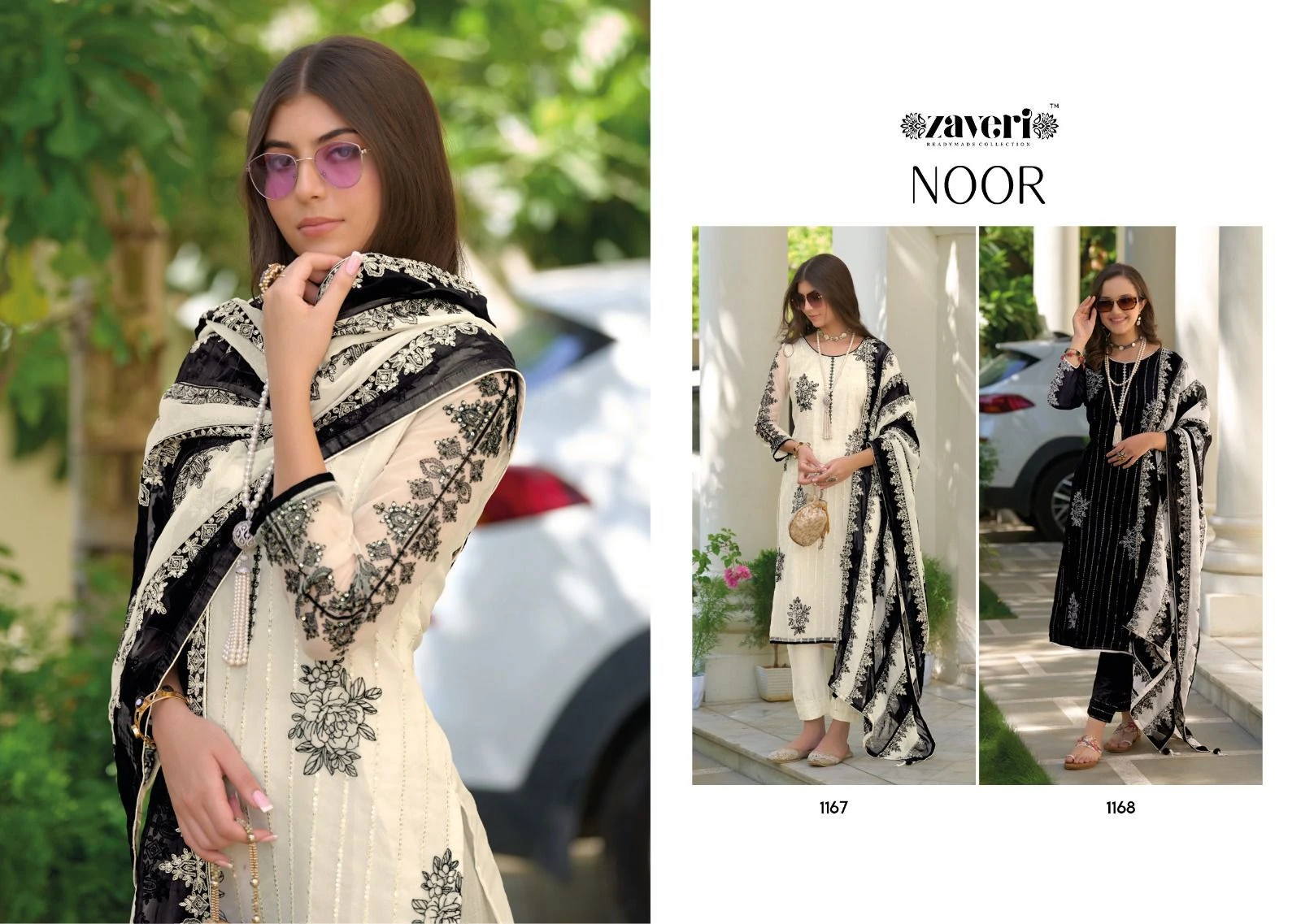 Zaveri Noor Heavy Organza Wholesale Fancy Readymade Salwar Suit Catalog — Wholesale Salwar Suits, MPA wholesale from Surat — view 3